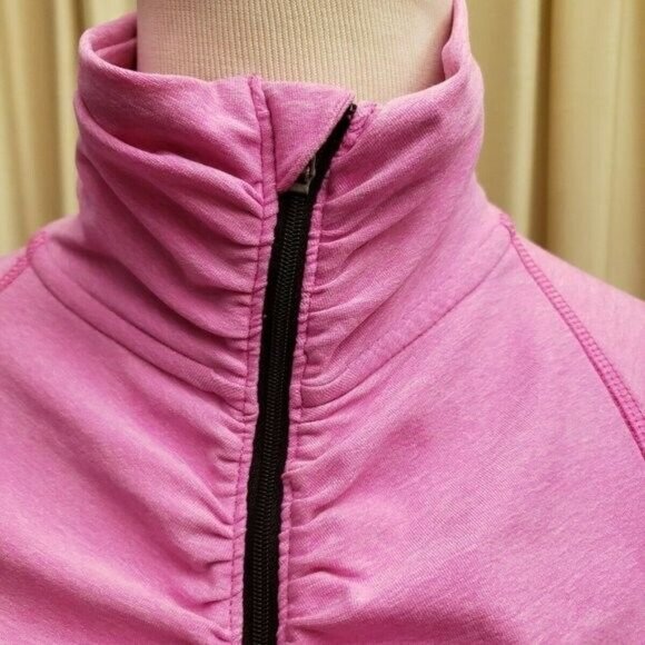 C9 Champion Heather Pink 1/4 Zip Semi Fitted Jacket Long Sleeve Thumb Hole Small - Picture 2 of 10